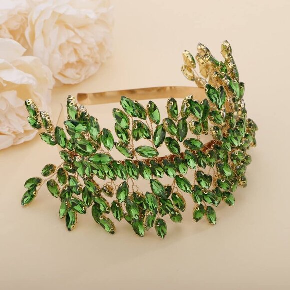 Bridal Crystal Headband for Wedding Party Silver Large Crystal Headpiece Hair Ac - Picture 4 of 5